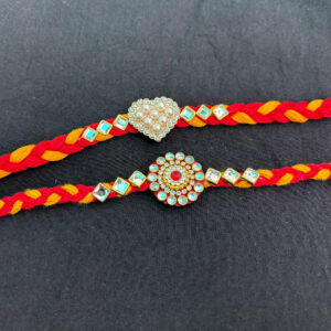 Breaded Bhaiya And Bhabhi Rakhi Pair
