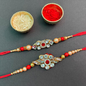 Designer Rakhi Pair For Bhiya & Bhabhi