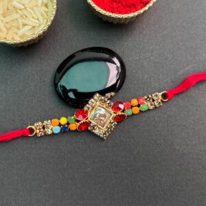 Designer Stones And Beads Rakhi