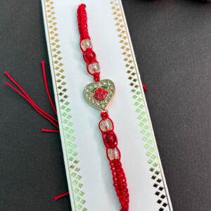 Flower Heart Minakari Rakhi For Brother