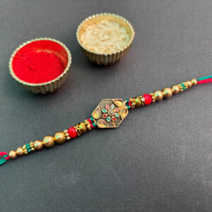 Minimal Golden Rakhi For Brother