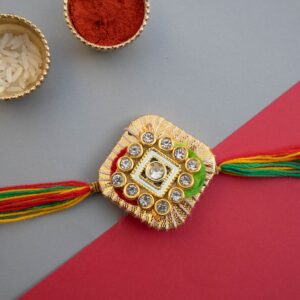 Gota Patti Work Design Beautiful Handmade Rakhi