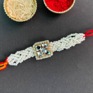 Handmade Chid Moti Breaded Rakhi