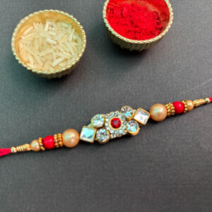 Handmade Breaded Zircon Rakhi